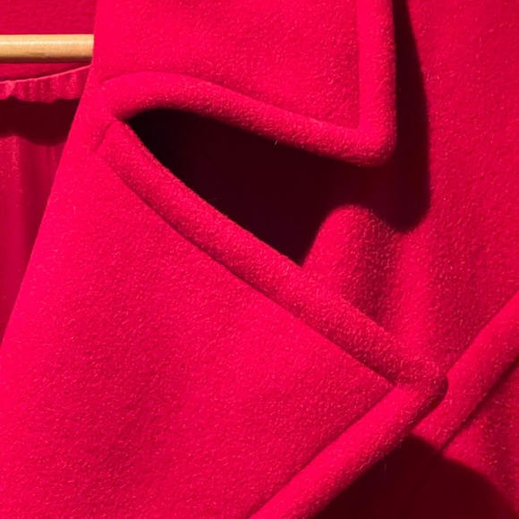 Long Red Cashmere Coat - Picture 4 of 11